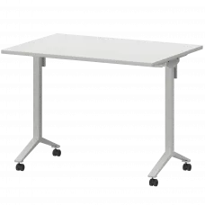 Стол мобильный складной МБ22-100.70 Белый/Белый 1000x700x750 Моби