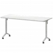 Стол мобильный складной радиусный МБ22-160.70Р Белый/Белый 1600x700x750 Моби