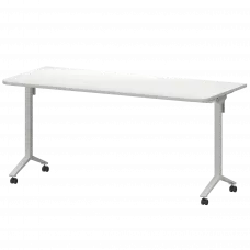 Стол мобильный складной радиусный МБ22-160.70Р Белый/Белый 1600x700x750 Моби