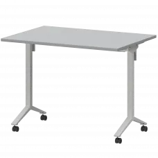 Стол мобильный складной МБ22-100.70 Серый/Белый 1000x700x750 Моби
