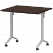 Стол мобильный складной МБ22-80.70 Дуб венге/Белый 800x700x750 Моби