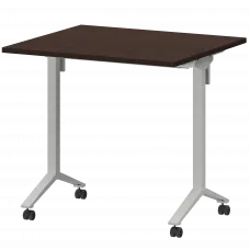 Стол мобильный складной МБ22-80.70 Дуб венге/Белый 800x700x750 Моби