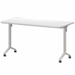 Стол мобильный складной радиусный МБ25-140.70Р Белый/Белый 1400x700x750 Моби
