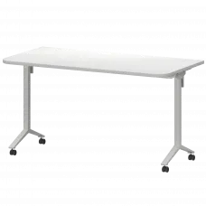 Стол мобильный складной радиусный МБ25-140.70Р Белый/Белый 1400x700x750 Моби