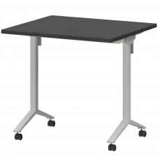 Стол мобильный складной МБ25-80.70 Графит/Белый 800x700x750 Моби