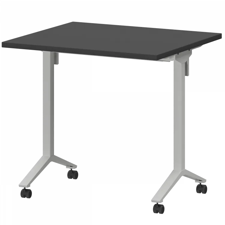 Стол мобильный складной МБ25-80.70 Графит/Белый 800x700x750 Моби