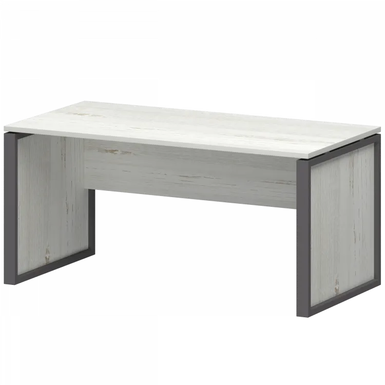 Стол руководителя НТМ-160-КМК Сосна винтер/Антрацит 1600x800x750 Аргентум-М