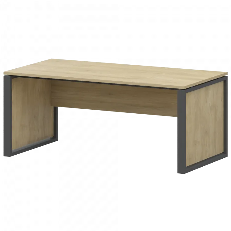 Стол руководителя НТМ-160 Баттл Рок/Антрацит 1600x800x750 Аргентум-М