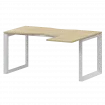 Стол эргономичный правый на металлокаркасе НТМП.О-040.ПР Баттл Рок/Белый 1400x1000x750 Аргентум-МП