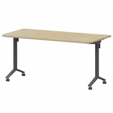 Стол мобильный складной радиусный МБ25-140.70Р Баттл Рок/Антрацит 1400x700x750 Моби