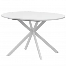 Стол раздвижной Грань 2 Грань 2 1000+300 (Н-3783) Супер Белый/Белый муар 1000x1000x750 Обеденные столы в пластике