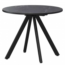 Стол нераздвижной Байкал Мини Байкал 900 (Н-3820) Даркстоун/Черный муар 900x900x750 Обеденные столы в пластике