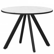 Стол нераздвижной Байкал Мини Байкал 800 (Н-3819) Азул/Черный муар 800x800x750 Обеденные столы в пластике