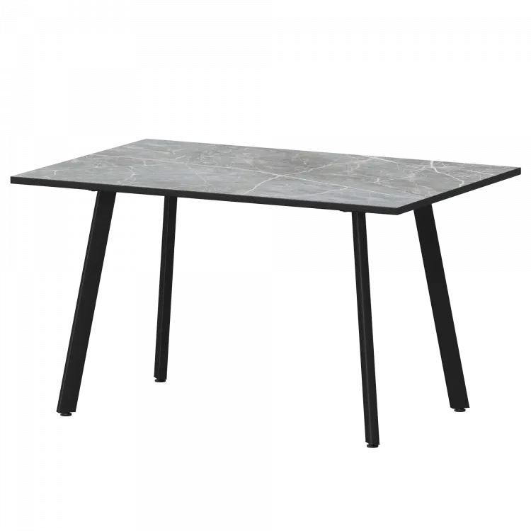 Стол нераздвижной Альфа Альфа 1200 (Н-3815) Фаерстоун/Черный муар 1200x800x750 Обеденные столы в пластике