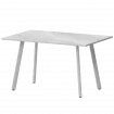 Стол нераздвижной Альфа Альфа 1200 R20 Лавант/Белый муар 1200x800x750 Обеденные столы в пластике