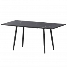 Стол раздвижной Бетта Бетта 1200+300 Даркстоун/Черный муар 1200x800x750 Обеденные столы в пластике