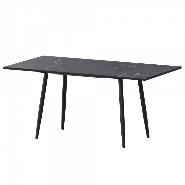 Стол раздвижной Бетта Бетта 1200+300 Даркстоун/Черный муар 1200x800x750 Обеденные столы в пластике