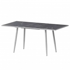 Стол раздвижной Бетта Бетта 1200+300 Даркстоун/Белый муар 1200x800x750 Обеденные столы в пластике