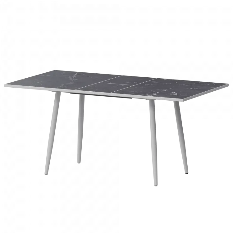 Стол раздвижной Бетта Бетта 1200+300 Даркстоун/Белый муар 1200x800x750 Обеденные столы в пластике