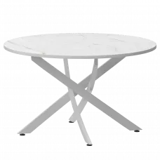 Стол нераздвижной Геометрия 2 Геометрия 2 1000 (Н-3782) Азул/Белый муар 1000x1000x750 Обеденные столы в пластике