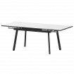 Стол раздвижной Гранд Гранд 1400+300+300 (Н-3799) Супер Белый/Черный муар 1400x800x750 Обеденные столы в пластике