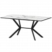 Стол раздвижной Сириус Сириус 1200+300 R20 (Н-3831) Мрамор Белый/Черный муар 1200x800x750 Обеденные столы в пластике