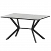 Стол нераздвижной Сириус Сириус 1200 (Н-3825) Серый Каспий/Черный муар 1200x800x750 Обеденные столы в пластике