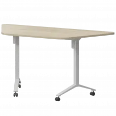 Стол мобильный складной трапециевидный МБ25-127.58Т Кронберг/Белый 1278x585x750 Моби
