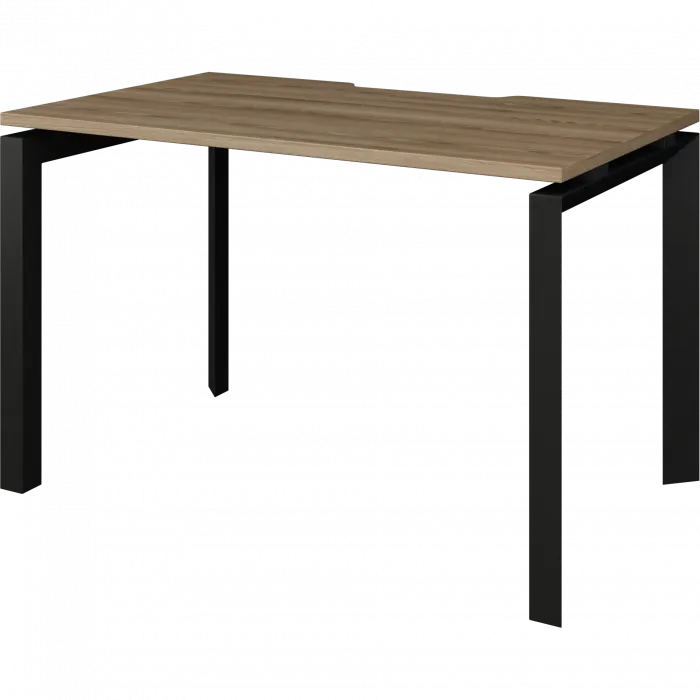 Стол на металлокаркасе НТМП.П-120 Дуб сафари/Антрацит 1200x730x750 Аргентум-МП