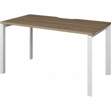 Стол на металлокаркасе НТМП.П-120 Дуб сафари/Белый 1200x730x750 Аргентум-МП