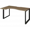 Стол эргономичный левый на металлокаркасе НТМП.О-060.ЛВ Дуб сафари/Антрацит 1600x1000x750 Аргентум-МП