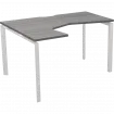 Стол эргономичный левый на металлокаркасе НТМП.П-060.ЛВ Лиственница/Белый 1600x1000x750 Аргентум-МП