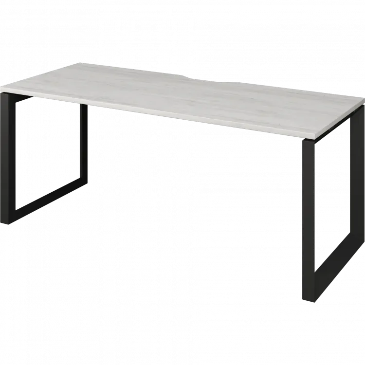 Стол на металлокаркасе НТМП.О-200 Сосна винтер/Антрацит 2000x730x750 Аргентум-МП