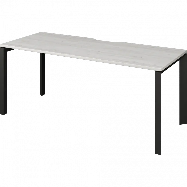 Стол на металлокаркасе НТМП.П-160 Сосна винтер/Антрацит 1600x730x750 Аргентум-МП