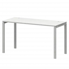 Стол на металлокаркасе СМС25-П-16К.60.Пр25 Белый/Белый 1600x600x750 Смарт