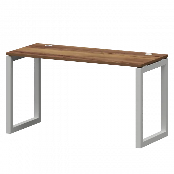 Стол на металлокаркасе СМС25-О-18К.60.Пр50 Таксония/Белый 1800x600x750 Смарт