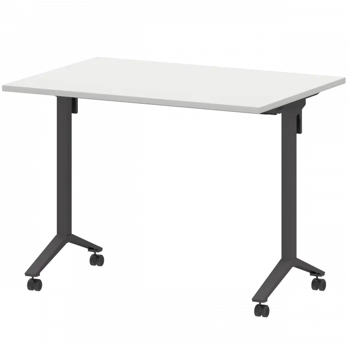 Стол мобильный складной МБ22-100.70 Белый/Антрацит 1000x700x750 Моби