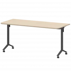 Стол мобильный складной радиусный МБ22-160.70Р Бук/Антрацит 1600x700x750 Моби