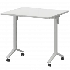 Стол мобильный складной МБ22-80.70 Белый/Белый 800x700x750 Моби