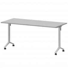Стол мобильный складной МБ22-160.70 Серый/Белый 1600x700x750 Моби