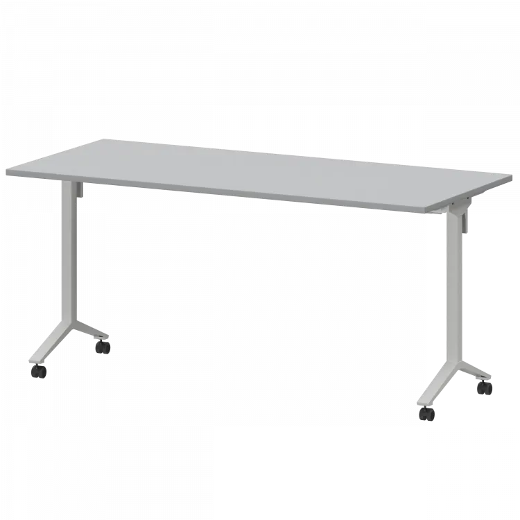 Стол мобильный складной МБ22-160.70 Серый/Белый 1600x700x750 Моби
