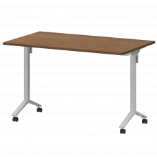 Стол мобильный складной МБ22-120.70 Орех/Белый 1200x700x750 Моби
