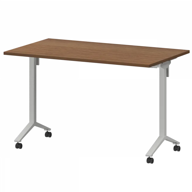 Стол мобильный складной МБ22-120.70 Орех/Белый 1200x700x750 Моби