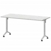 Стол мобильный складной МБ25-160.70 Белый/Белый 1600x700x750 Моби