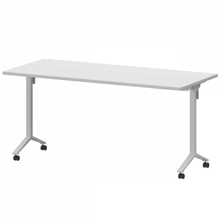 Стол мобильный складной МБ25-160.70 Белый/Белый 1600x700x750 Моби