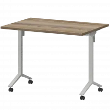Стол мобильный складной МБ25-100.70 Дуб сафари/Белый 1000x700x750 Моби