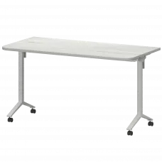 Стол мобильный складной радиусный МБ25-140.70Р Сосна винтер/Белый 1400x700x750 Моби