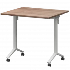 Стол мобильный складной МБ22-80.70 Темный шимо/Белый 800x700x750 Моби