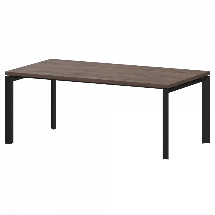 Стол руководителя на металлокаркасе КТМ-17.38 Дуб апрель/Черный 1700x900x750 Акцент