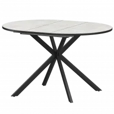 Стол раздвижной Грань Грань 900+300 (Н-3784) Лофт/Черный муар 900x900x750 Обеденные столы в пластике